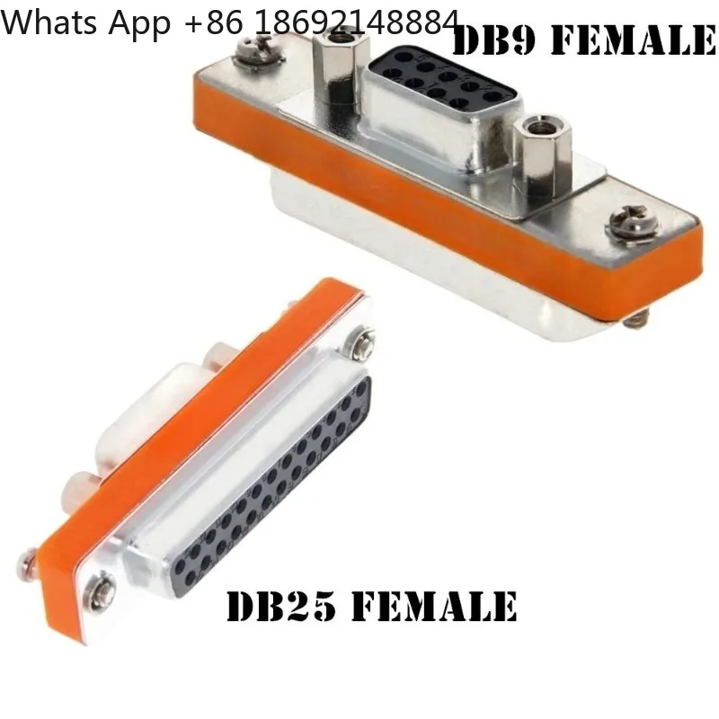 DB9 female DB25 male 25P female 9P male RS232 connector D9/D25 adapter, serial 9P female