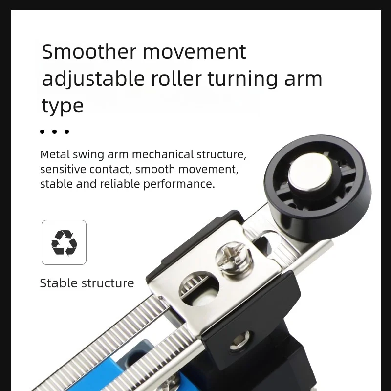 10PCS ME-8108/04/07/11/12/22/66/69/9101 Limit Switch Rotary Adjustable Roller Lever Arm Travel Switch 1NC 1NO Waterproof IP65