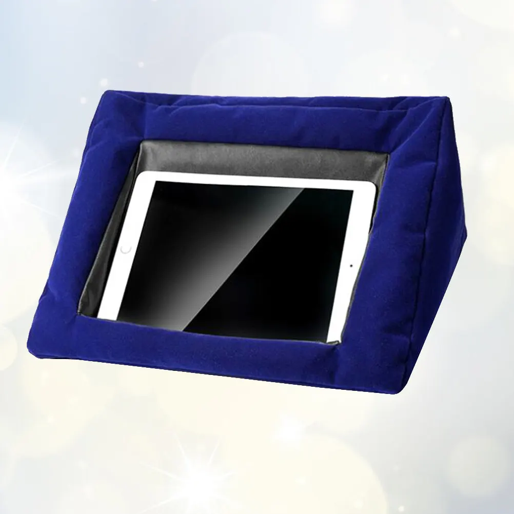 

Tablet Pillow Stand Cushion Blue Support Holder for Tablet Kindle Phone Sofa Bed Floor Use Washable Pc Pillow Stand