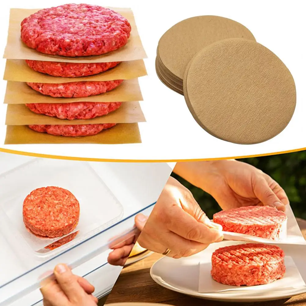 200Pcs Burger Patty Paper  Premium Burger Sheets Separate Pressed Patties  Anti-sticking BBQ Meat Paper