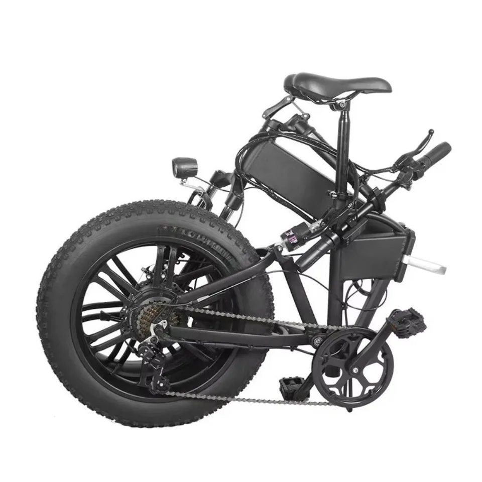 MK011 36V 500W 750W 20 Inch 40 Mph Dropshipping Full Suspension Fat Tyre Folding Electric Bicycle for Man image 3