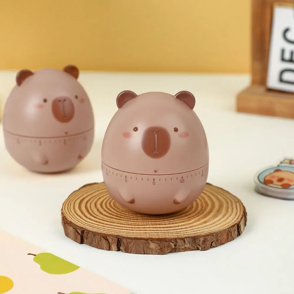 

Baking Reminder Cartoon Capybara Timer Funny Cute Animal Clock Alarm Plastic Cooking Timer Task Reminder