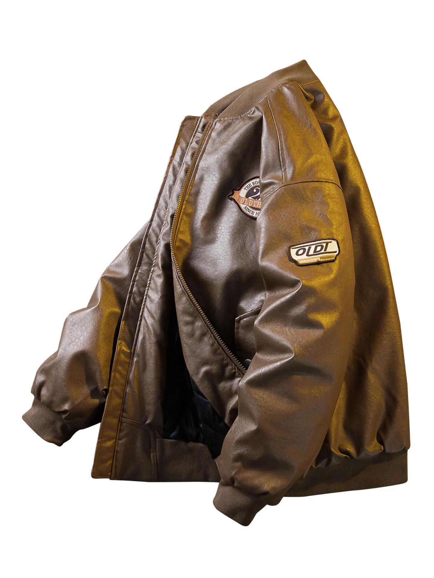 

MUSONMU Men's Thiened Winter Jaet Casual Pilot Coat Warmth Retro American Motorcycle Leather Clothes Stand Version