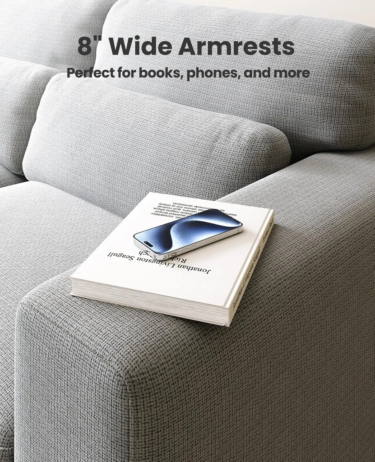 Sofá Loveseat Amada de 65', sofá de 2 plazas con asientos profundos y reposabrazos anchos, fundas lavables extraíbles, fácil montaje