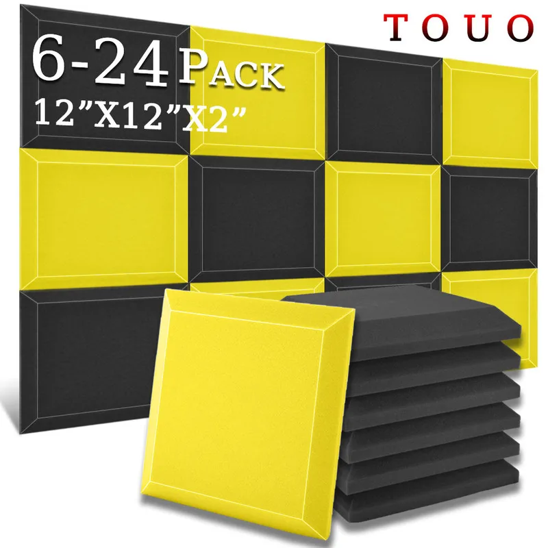 

TOUO Acoustic Foams 6/12/24 Pcs Sound Absorbing Panel Home Studio Acoustic Treatment High Density Sound Absorbing Material