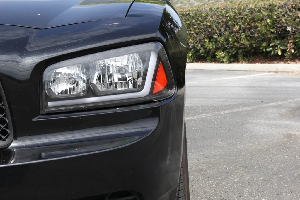 Hot-selling front light for 2006-2010 Dodge Charger Switchback Sequential LED Bar DRL Factory Style Headlights(Black /Clear)