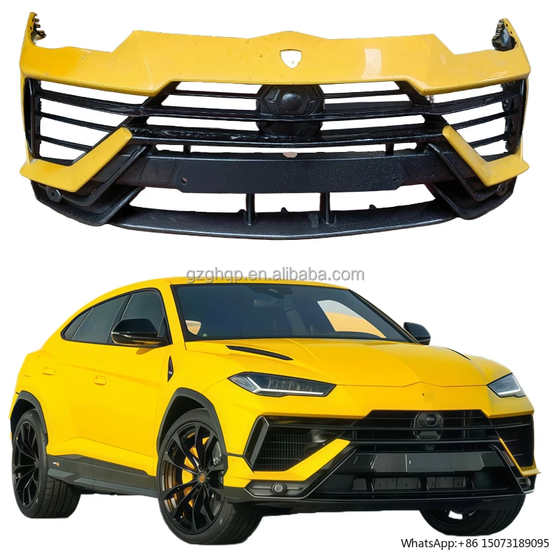 

Оригинальный автомобильный бампер, решетка передней губы для Urus P версии, желтый комплект кузова переднего бампера 2022-2023