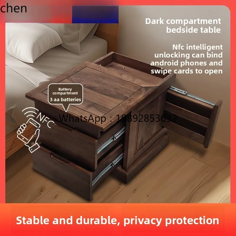 hidden bedside table multi-functional hidden bedside storage cabinet drawer middle cabinet bedroom smart