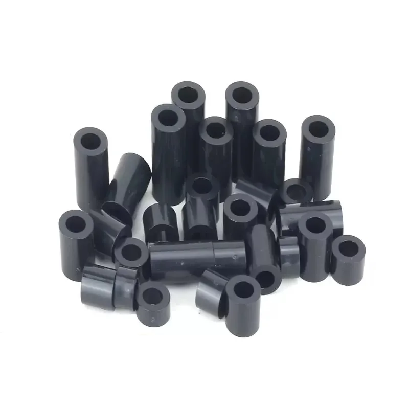 10/20/50pcs M3 M4 Black ABS Non-Threaded Hollowed Nylon Spacer Round Hollow Standoff Washer PCB Board Screw