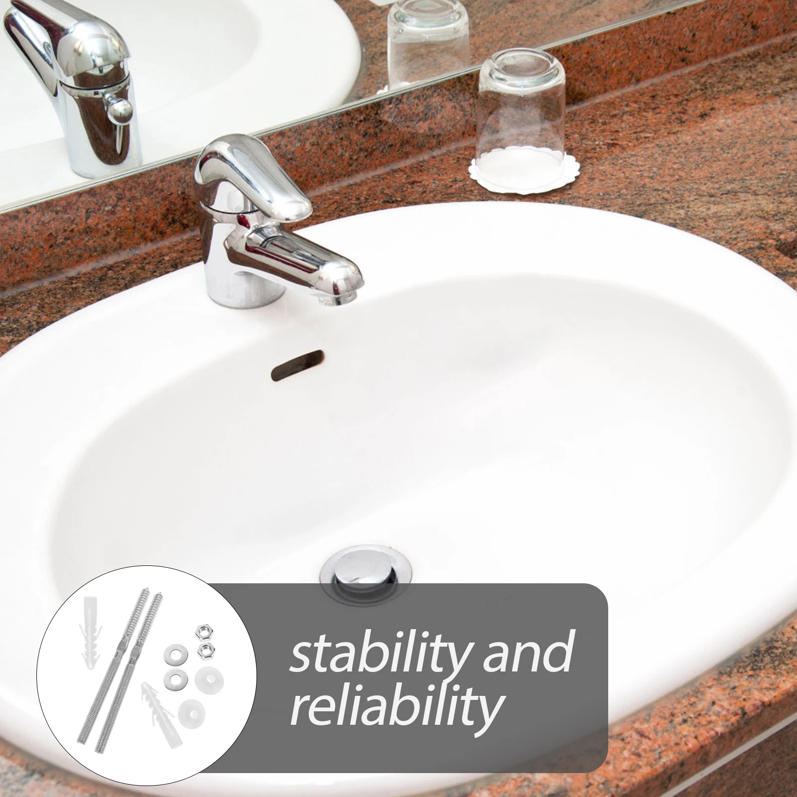 

Extended Expansion Screw Fastening Basin Fixing Kit Drainage Sink Plug Kitchen Installation Parts Abs Accessory Screws