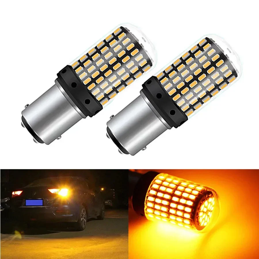 

KEVANLY 2pcs 1157 BAY15D Led Brake Light Bulb Super Bright P21/5w Led Car Bulbs Auto Light 12v Reverse Parking Lamp 12V red