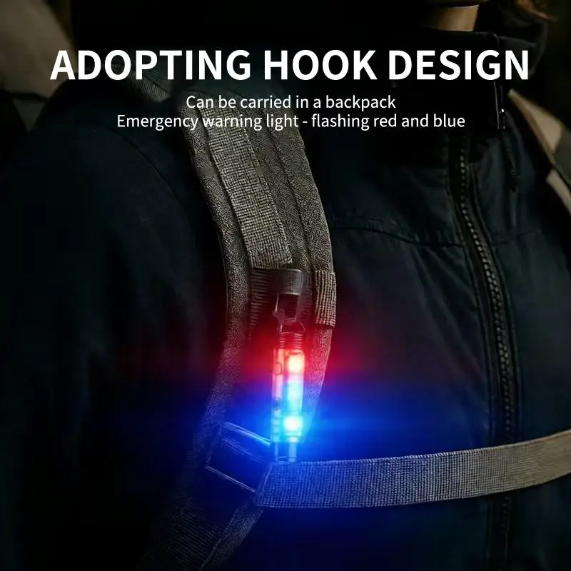 1PC Mini Flashlight Outdoor Key Clip Cap Ambient Led Long Endurance Disaster Relief Emergency Small Light Pocket