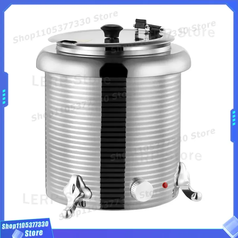 201 Stainless Steel Electric Soup Warmer Golden Food Heating Pot for Hotel Restaurant Commercial Service Keep Warm Low Price