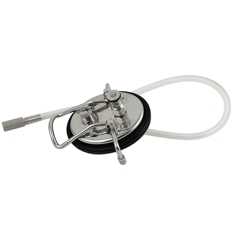 

Carbonation Lid Assembly for Cornelius Keg Homebrew Beer Carbonator with 2 Micron Diffusion Stone 20" Silicon Tube