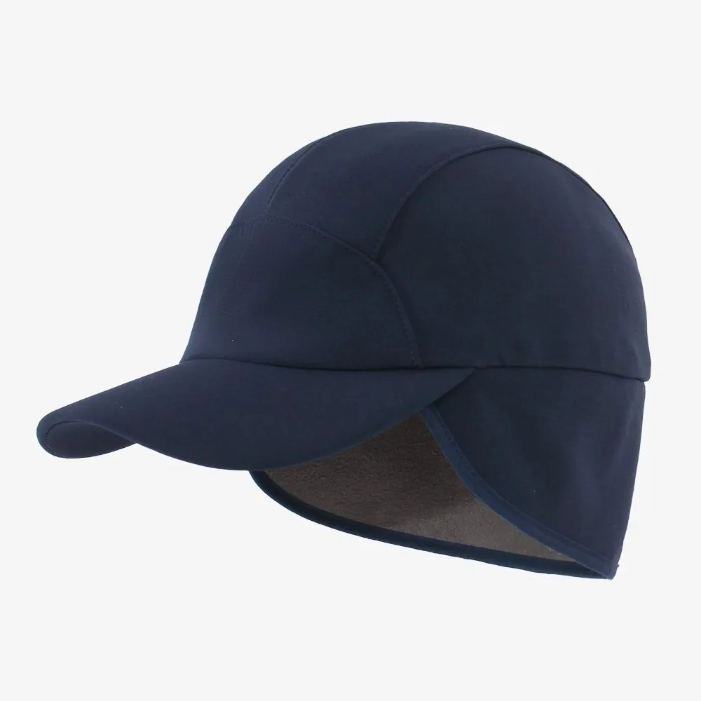 Warm Ear Flap Baseball Cap Adjustable Snapback Ear Protection Windproof Running Hat Ponytail Opening Thickened Fleece