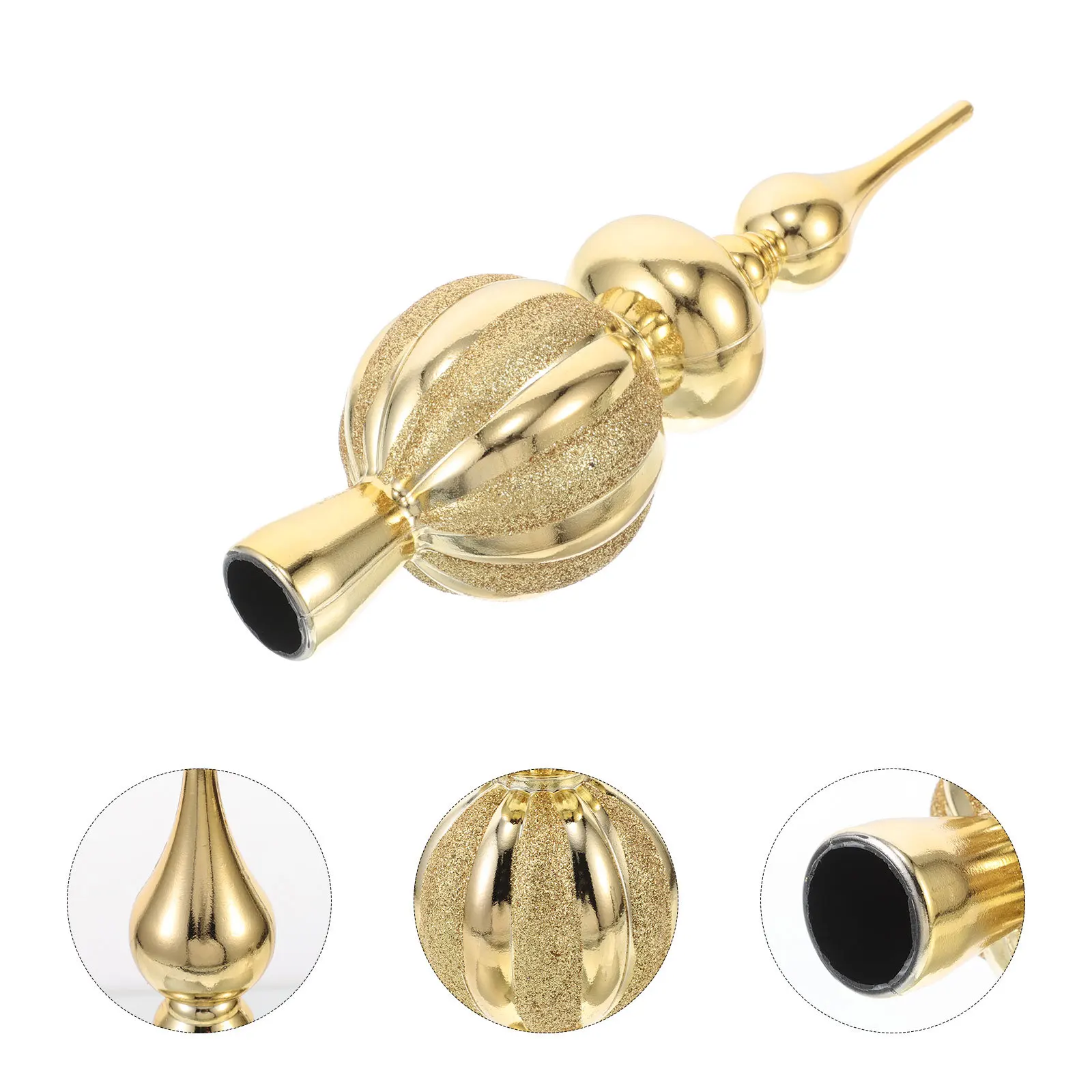 

Plastic Christmas Tree Spherical Topper Lightweight Xmas Decoration Christmas Party Supplies Tree Ornament Xmas Treetop