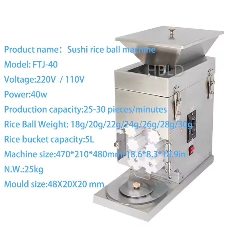 Sushi Rice Ball Machine Commercial Onigiri Maker Automatic Rice Forming Machine For Restaurant Food Shop