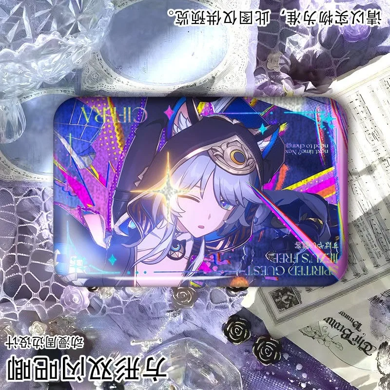 2 قطعة/المجموعة أنيمي لعبة هونكاي: ستار السكك الحديدية تأثيري ظهره شارات مستطيلة تشفير Cifera دبابيس جمع دبوس الصدر للحقائب الملابس