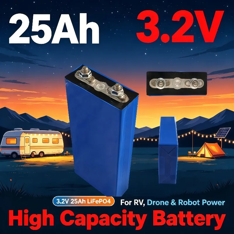 Outdoor Solar EV Boat 3.2V 25Ah LiFePO4 Deep Cycle Battery Cell DIY 12V 24V 36V 48V Power Storage Projects