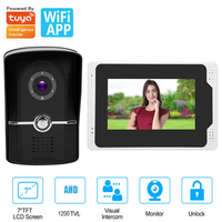 7-Inch Indoor Visual Intercom Doorbell Wired WiFi Home Monitoring Answering Device 1080P Intelligent Unlocking