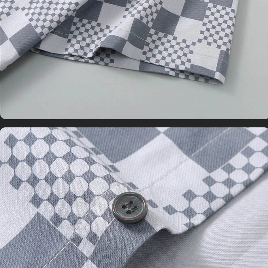 Plaid Shirt Men Summer Short Sleeve Shirts Plus Size 10XL 11XL Fashion Casual Plaid Tops Male Summer Shirt Big Size 10XL