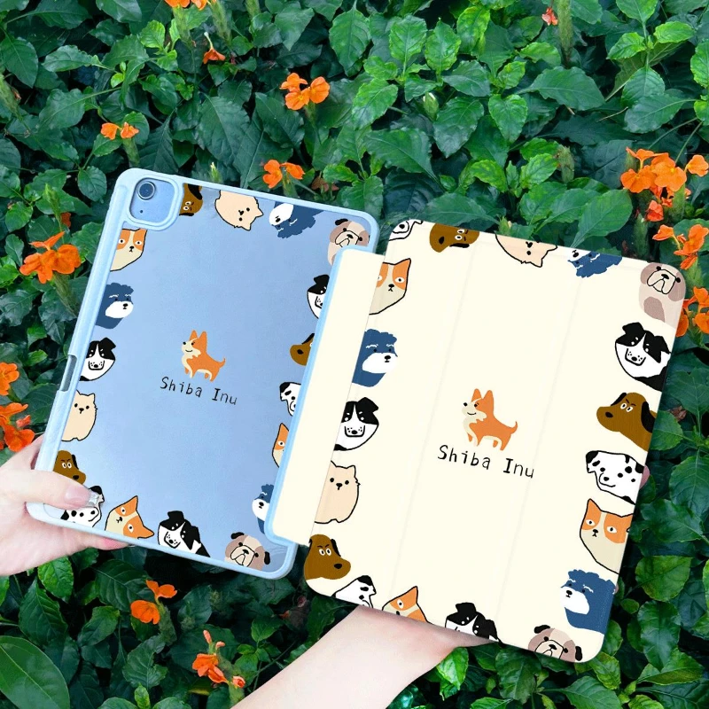 Protective Case for 7 8 9th 10.2 Funda Cover IPad 10th Generation IPad Air 4 10.9 2020 Air 5 Pro 11 2nd 3rd 4th Simple Puppy