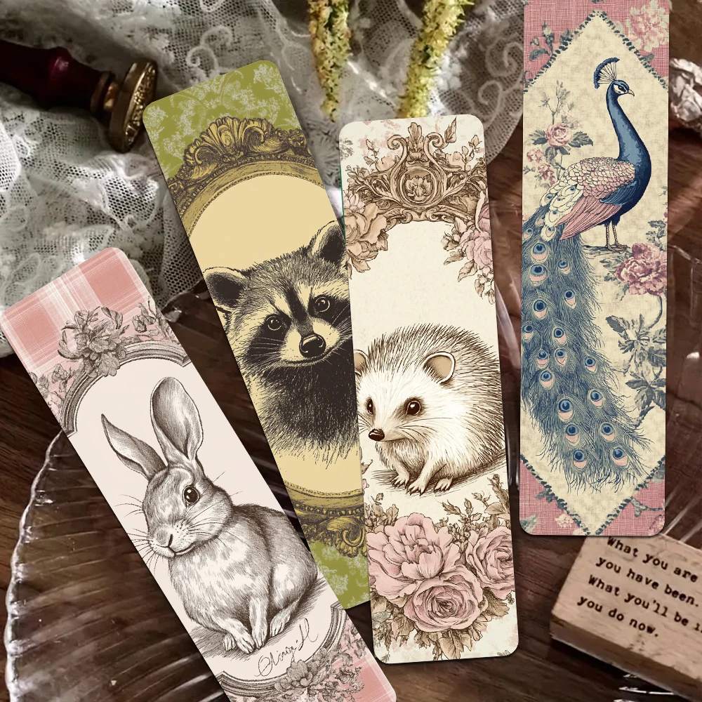 30 قطعة الإشارات المرجعية للحيوانات الكلاسيكية خمر صفحات القراءة الكتب المسمى لوازم ثابتة DIY بها بنفسك المرجعية الجمالية هدايا الطلاب