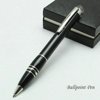 Limited Edition MB Black Resin Chessboard Crystal Star Rollerball Gel Ballpoint Pen Unique Design Office Series Code NDL33966L