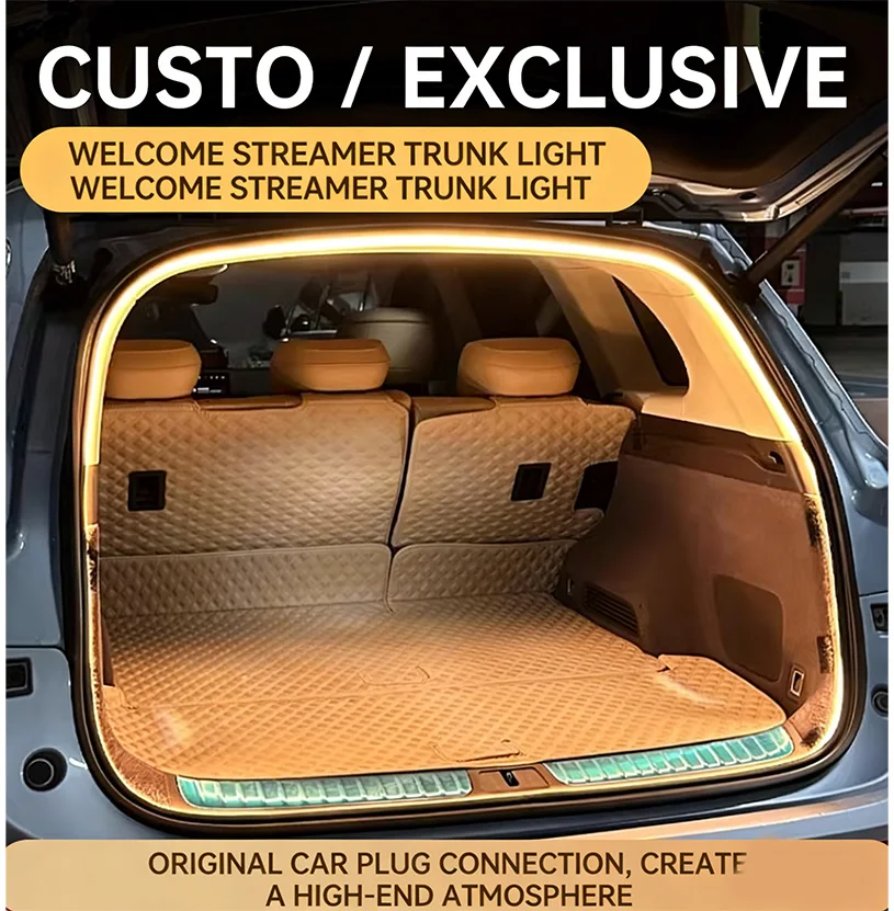 

LED Rear Trunk Light Strip For Hyundai SUV Tucson Santa Fe Kona Creta IX35 White Warm White Interior Atmosphere Lamp