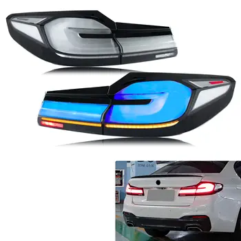LED zadní světla pro BMW G30 F90 M5 řady 5 520 530 2017-2020 sekvenční směrová světla modrá animace při startování sestava zadních světel 10 nejlepší prodej Tuning Golfu 4 - №5