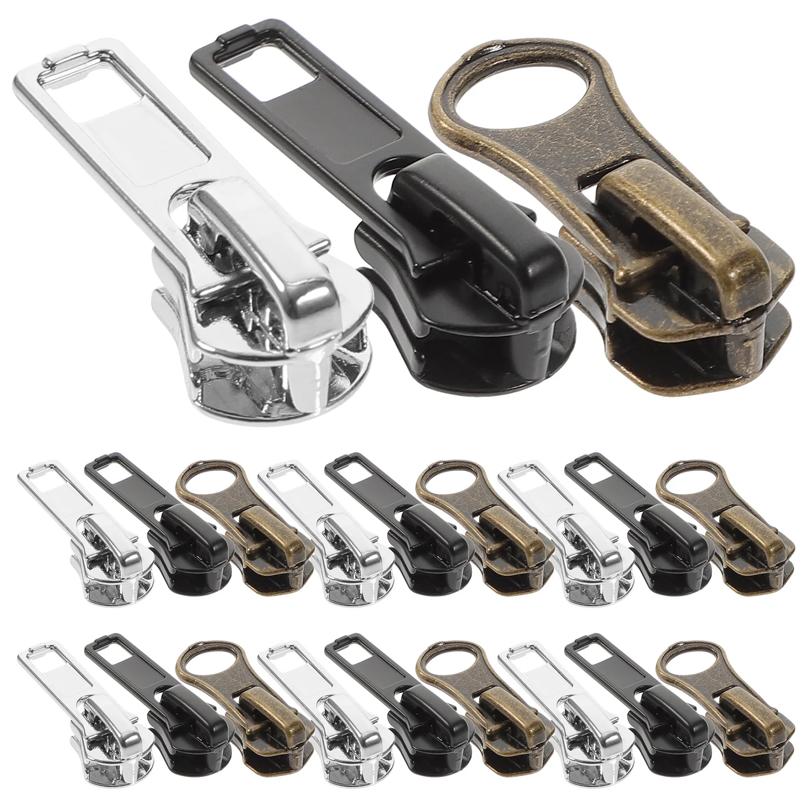 

57Pcs Zipper Pullers Multi-Purpose Universal Replacement DIY Zipper Slider for Jackets Backpacks Luggage Repair