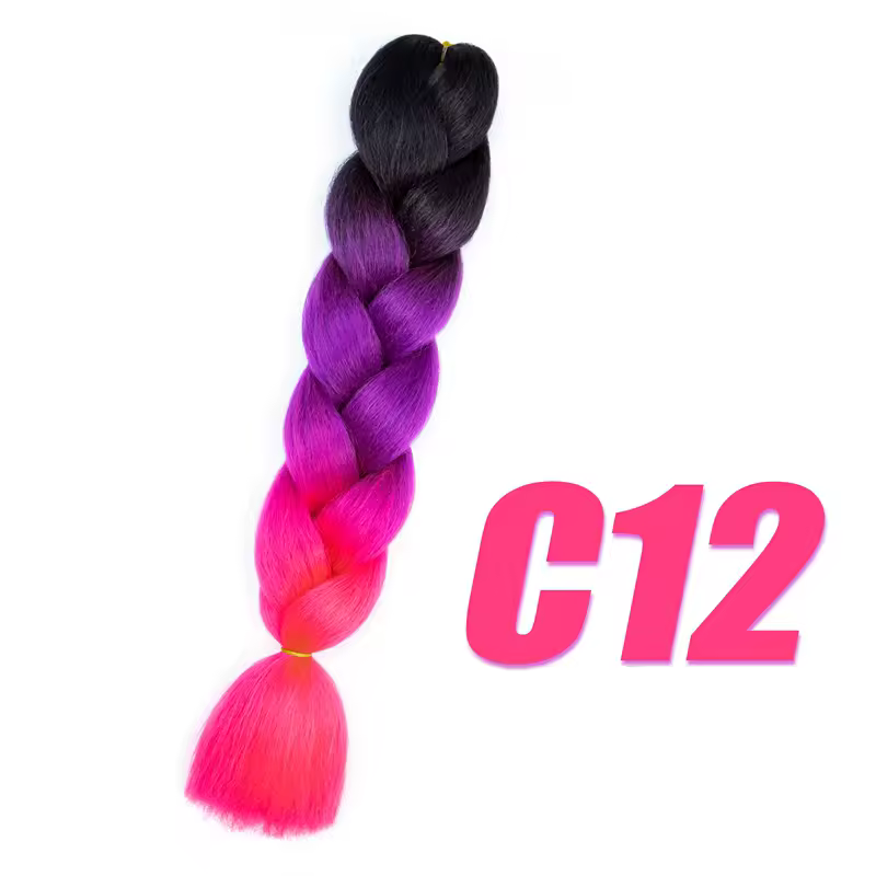 Synthetic Kanekalon Crochet Hair Braiding Hair Pre Stretched Curly Jumbo Braids Extensions Hair Accessories For Girls Braids - Image 56