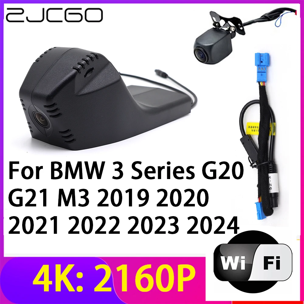 ZJCGO 4K 2160P Dash Cam Car DVR Camera Recorder Wifi Night Vision for BMW 3 Series G20 G21 M3 2019 2020 2021 2022 2023 2024