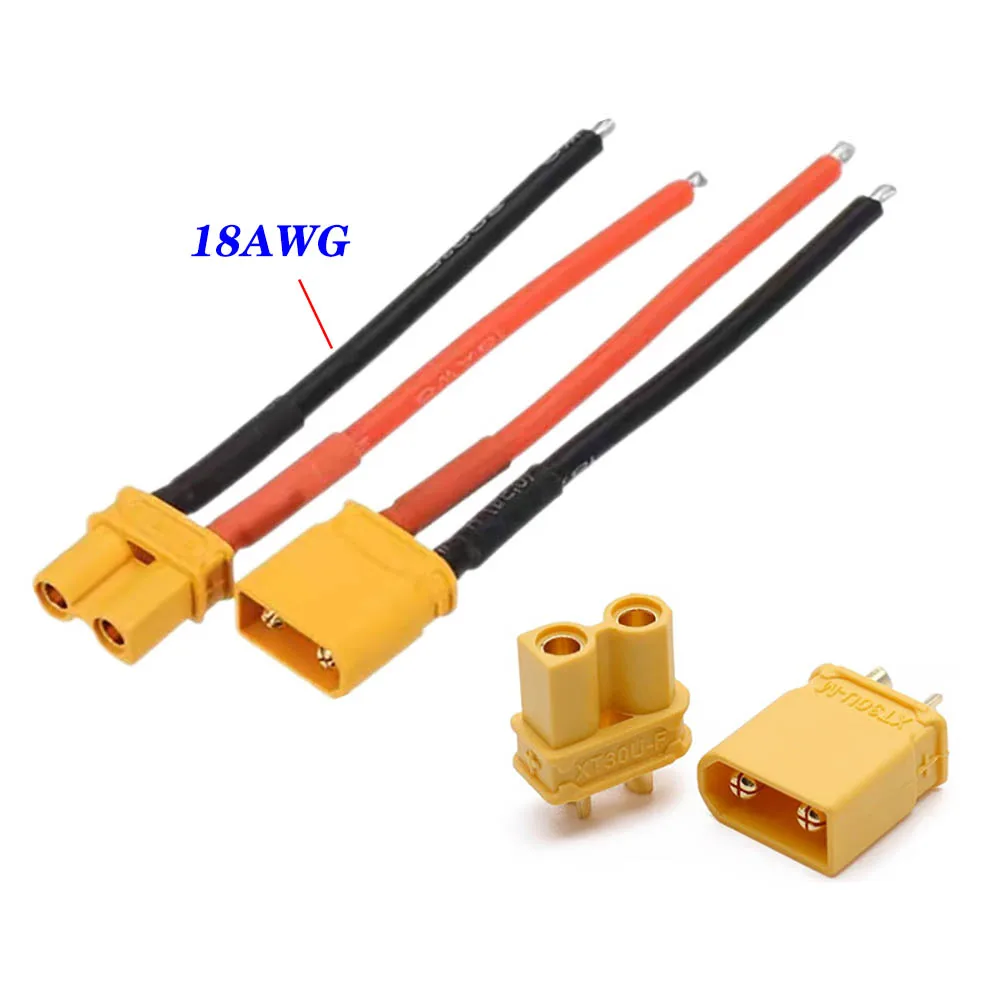 

XT30U-F/M Plug Mannelijke En Vrouwelijke Connector Met 18AWG Wire Kabel Voor Rc Lipo Batterij Fpv Drone 10/20/30/50/100CM