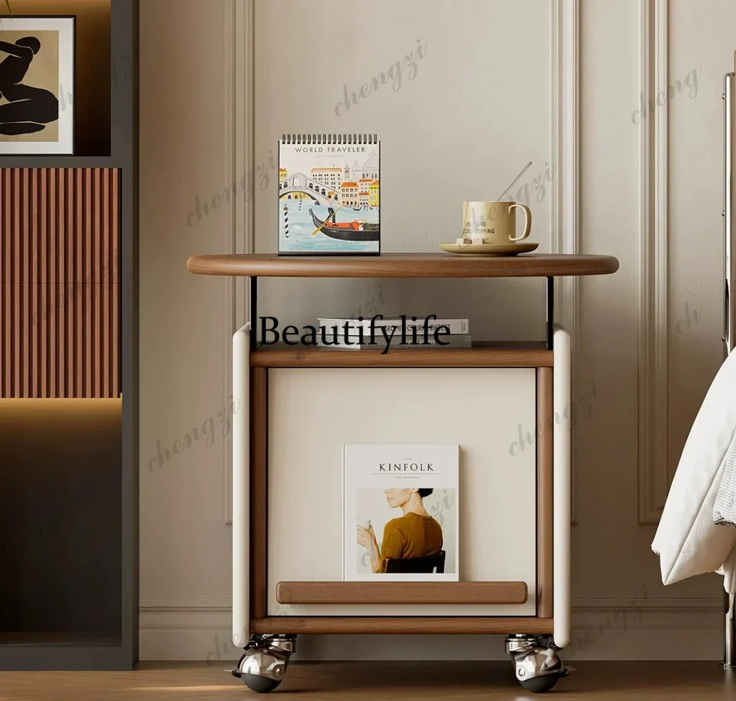 d178 Removable bedside table Solid wood small storage cabinet Bedroom ultra-narrow small apartment Bedside drawer cabinet