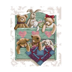 Joy Sunday Cross Stitch Kit Plush Doll Cross Stitch Patterns Embroidery Kit Print Fabric Crosstitch Kit Needlework