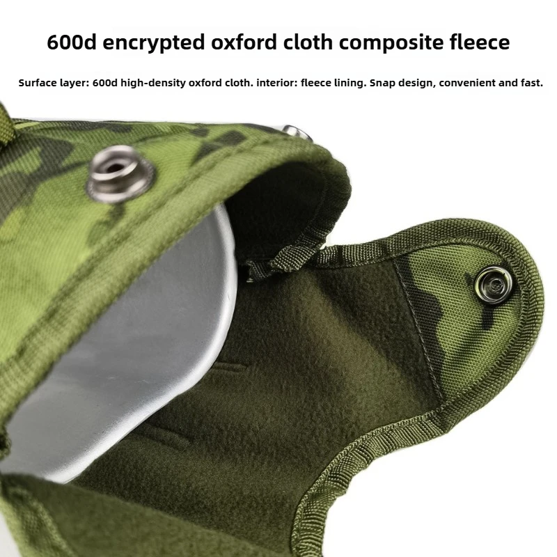 1L Outdoor Military Camping Army Camouflage Water Bottle With Pouch for Camping Hiking Survival Climbing Accessories