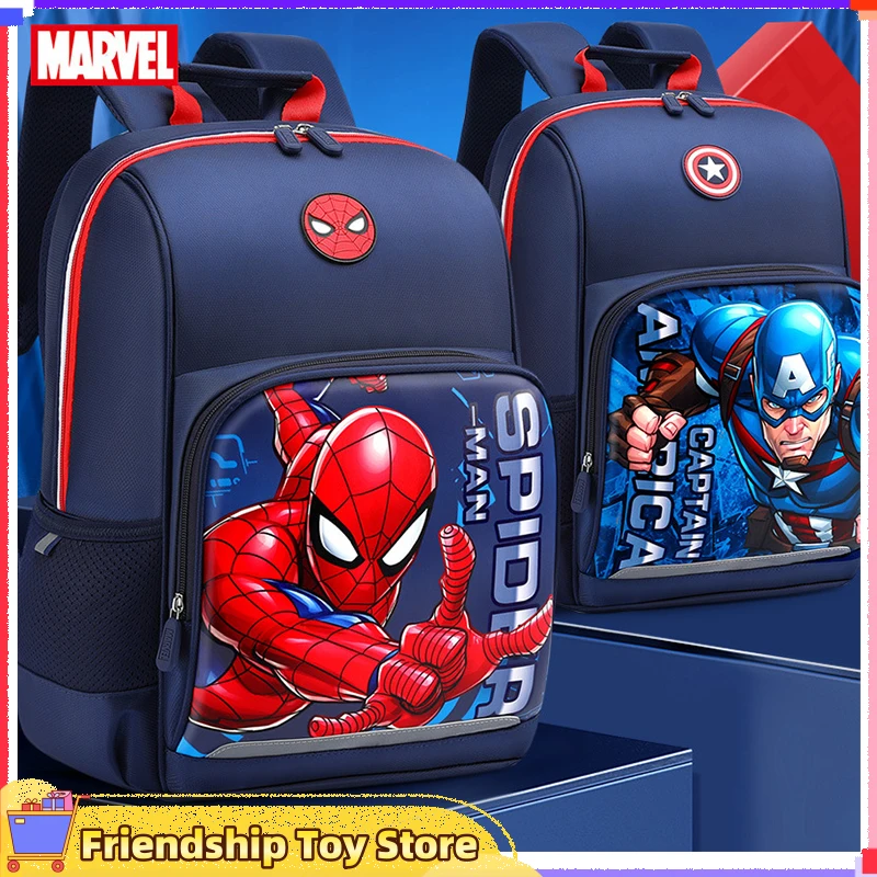 Disney Elementary School Backpack Boys In Grades One Two Three Spider Man Children Spine Protection Backpack School Start Gift