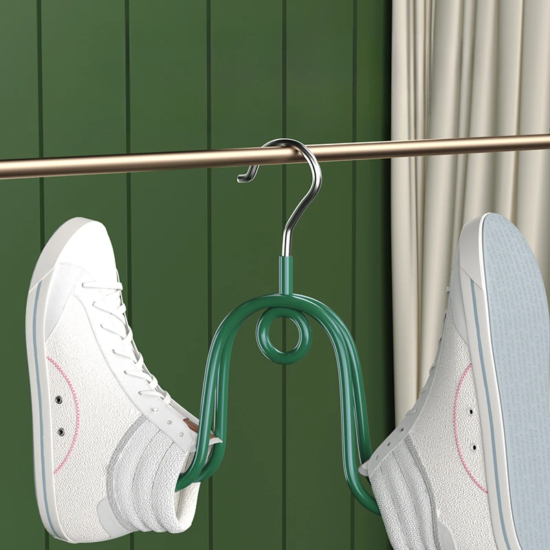Perchero de plástico para secado de zapatos, 1 piezas, doble gancho, multiusos, para dormitorio, bufandas, almacenamiento de ropa