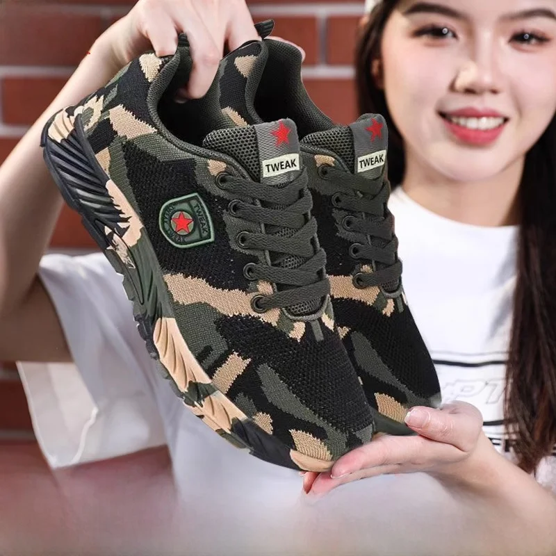 Men's Camouflage Sports Shoes Breathable Work Safety Shoes Spring Summer New Style JIFANPAUL Brand Outdoor Casual Shoes