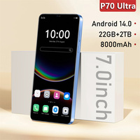 New Pad Tablet PC For P70 Ultra 7.0 inch HD 4K Android 22GB+2TB 8000mAh Battery 4G 5G Dual Card WiFi GPS Google Tab