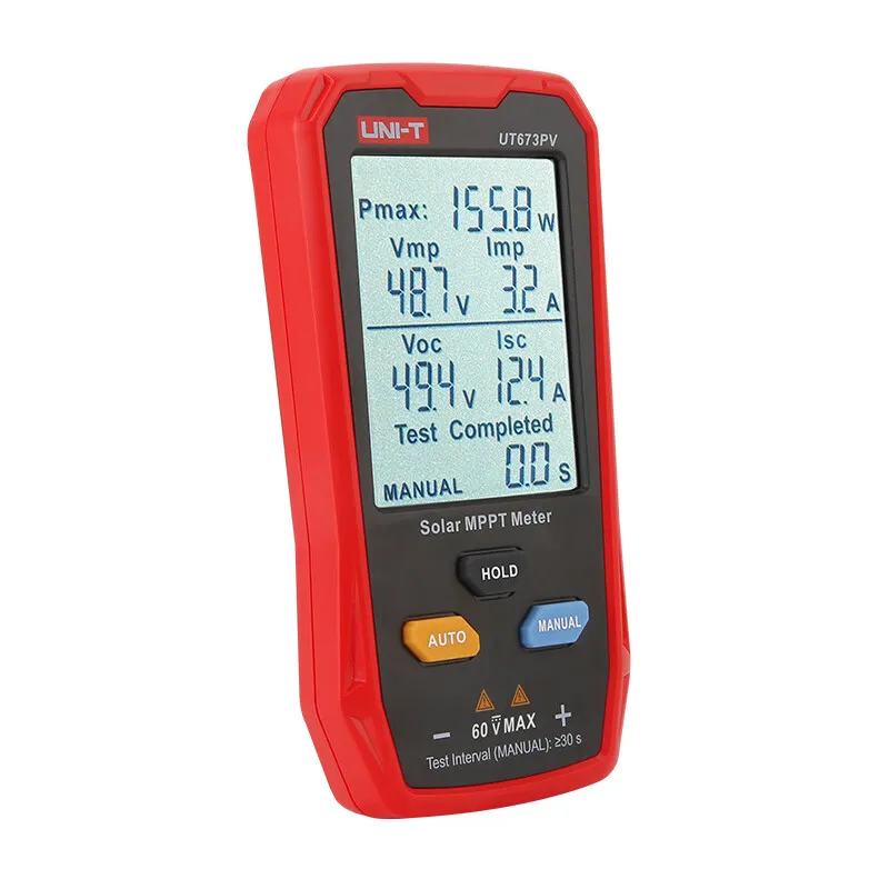 UNI-T UT673PV Solor MPPT Meter Photovoltaic Maximum Power Tester Peak Open Circuit Voltage Short Circuit Current Pmax Lmp Test