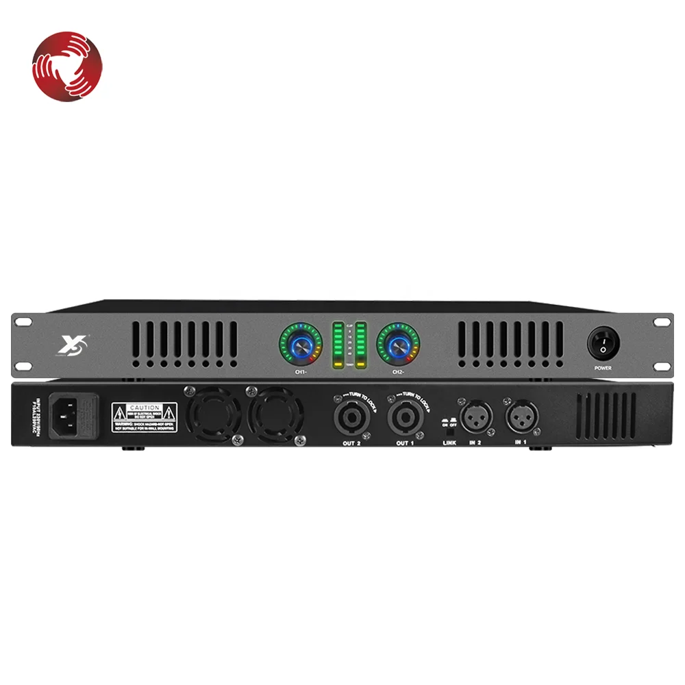 New Professional 600W*2 Home Class D Audio Amplifier 1U LED Sound 2 Channels Sound Digital Power Amplifier