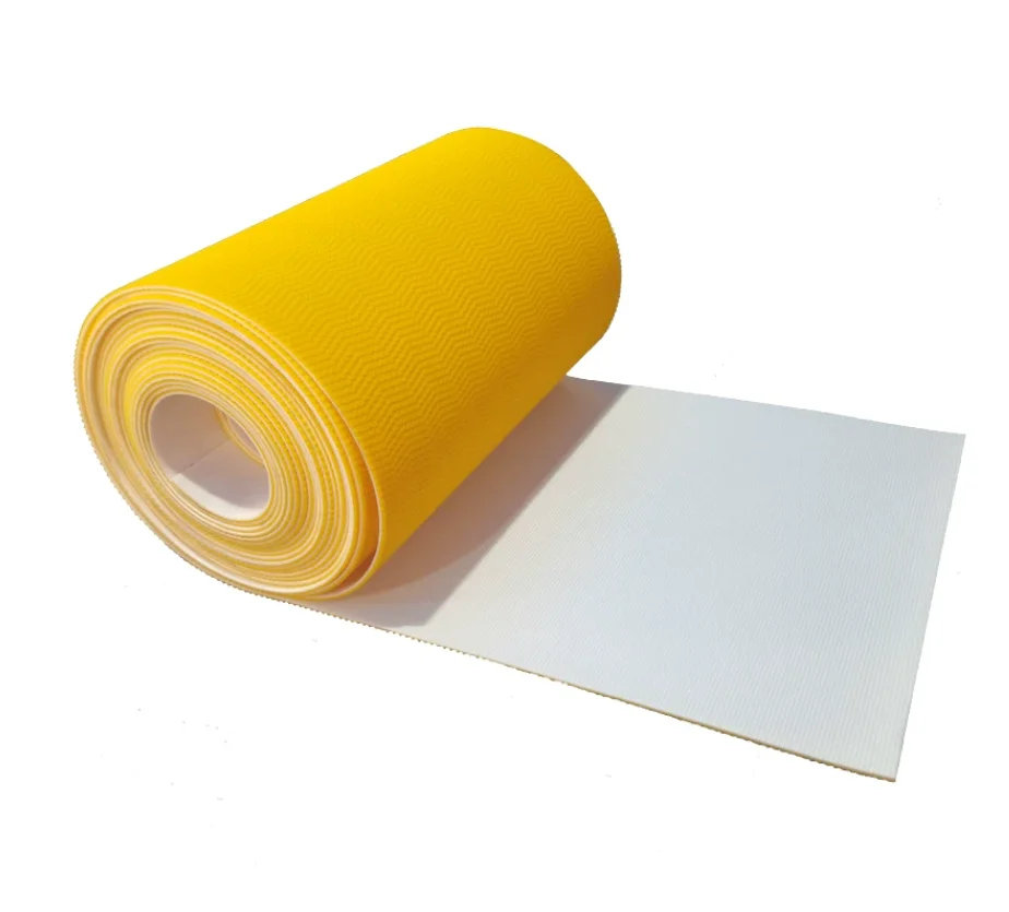 1Meter Width:400mm PVC anti-slip conveyor belt  yellow wavy grass pattern  climbing lawn pattern assembly line industrial belt