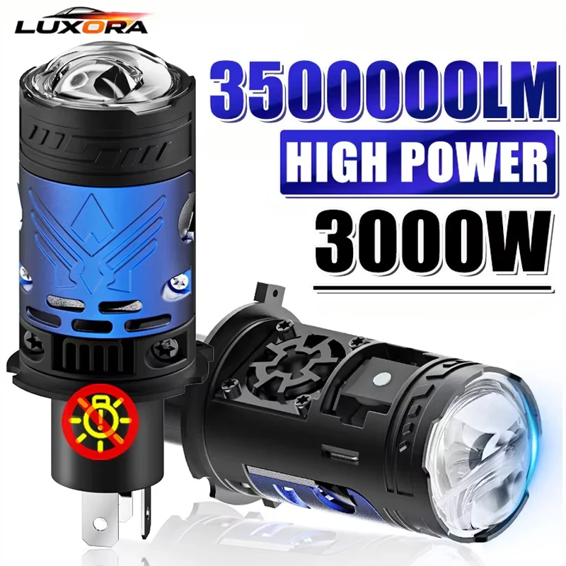 

3000W H4/9003/HB2 LED Headlight Bulb Projector Lens CANBUS Super Bright 3500000LM 6500K Turbo Fan For Cars/Motorcycles 12/24/36V
