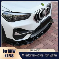 M Performance Style Front Bumper Splitter Lip Spoiler Diffuser For Bmw X1 F48 18i 18d 20i 20d 25d 25i 35i 2019-2022 Bodykits