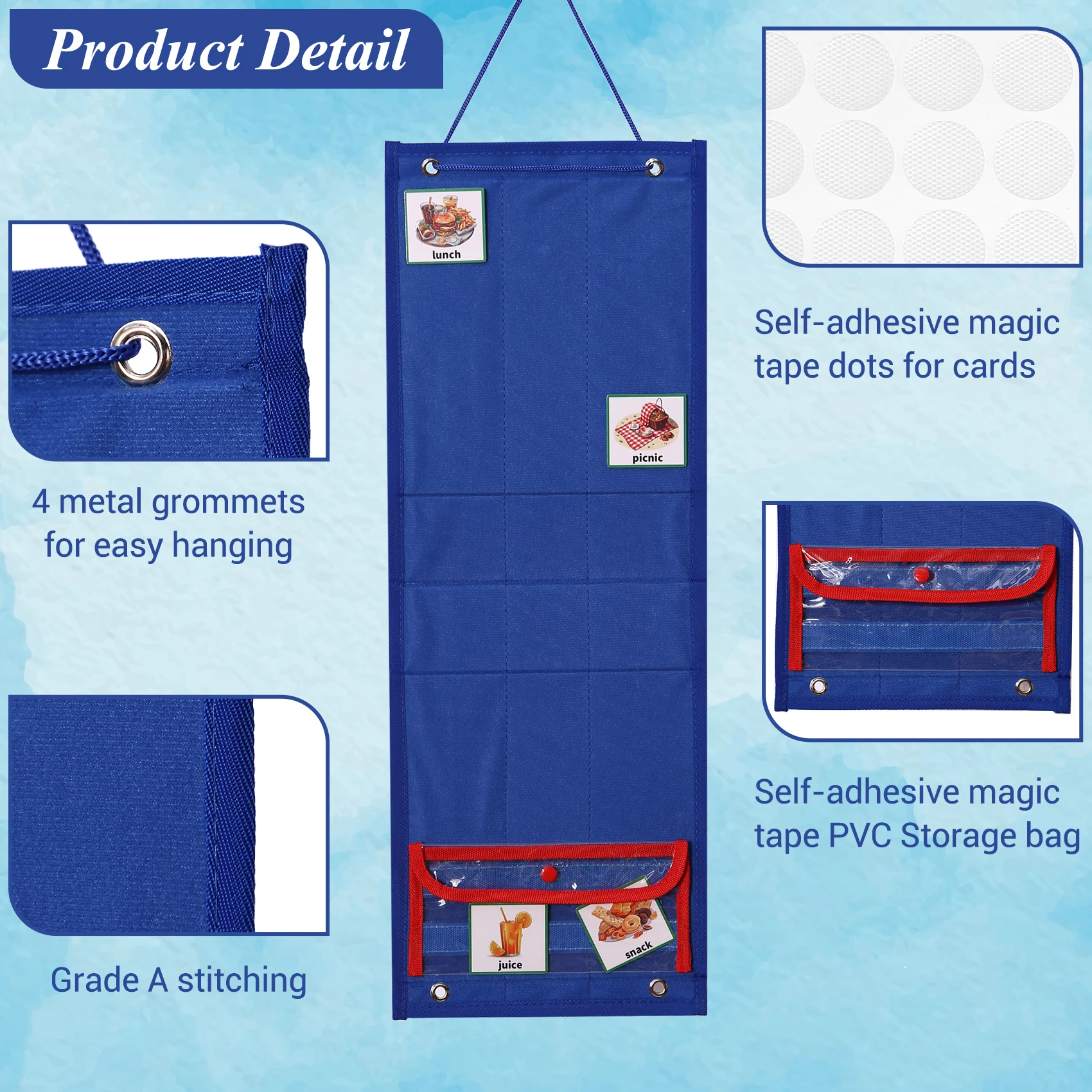 Visual Schedule For Kids Daily Routine Chart With 70 Cards Calendar Pocket Autism Learning Behavioral Tool