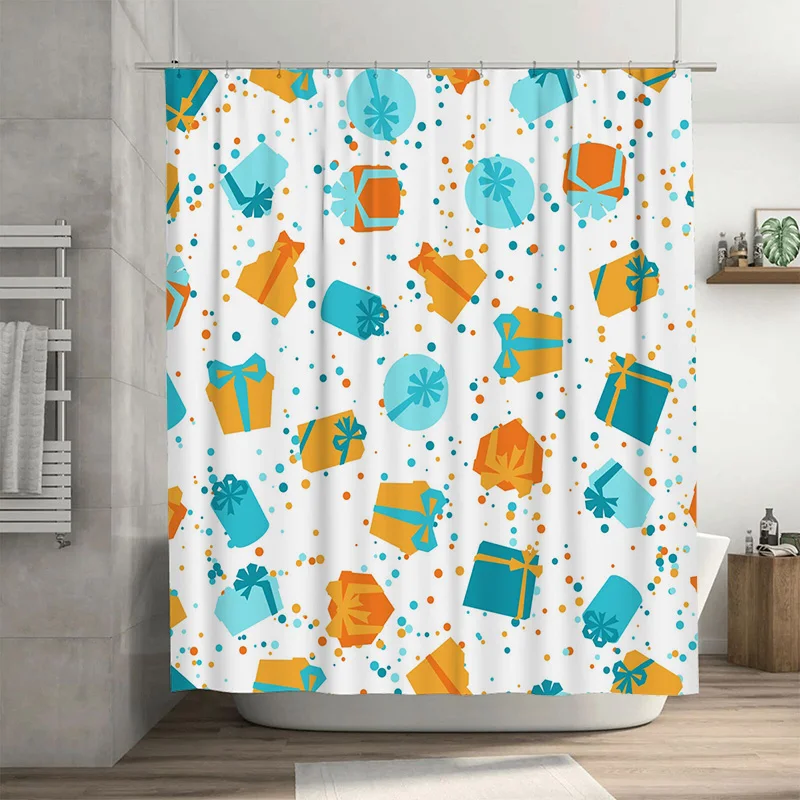 

TU Floral Shower Curtain Waterproof Vintage Botanical Flower Pattern Fabric Bathroom Decor Washable Liner Set Farmhouse Style