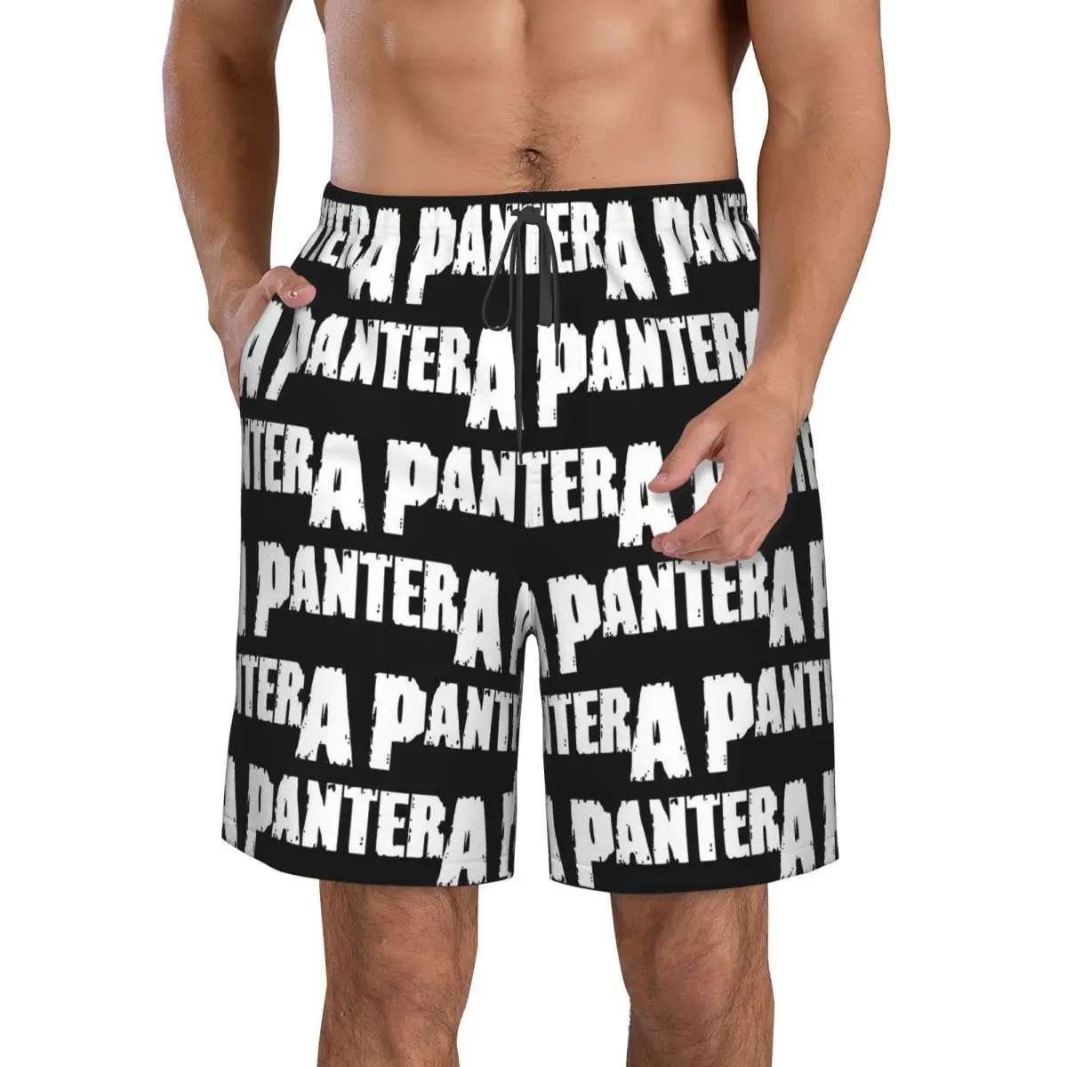 Pantera Heavy Metal Band Music Trunks Beach Board Shorts Casual Quick Dry Swim Summer Men Pants