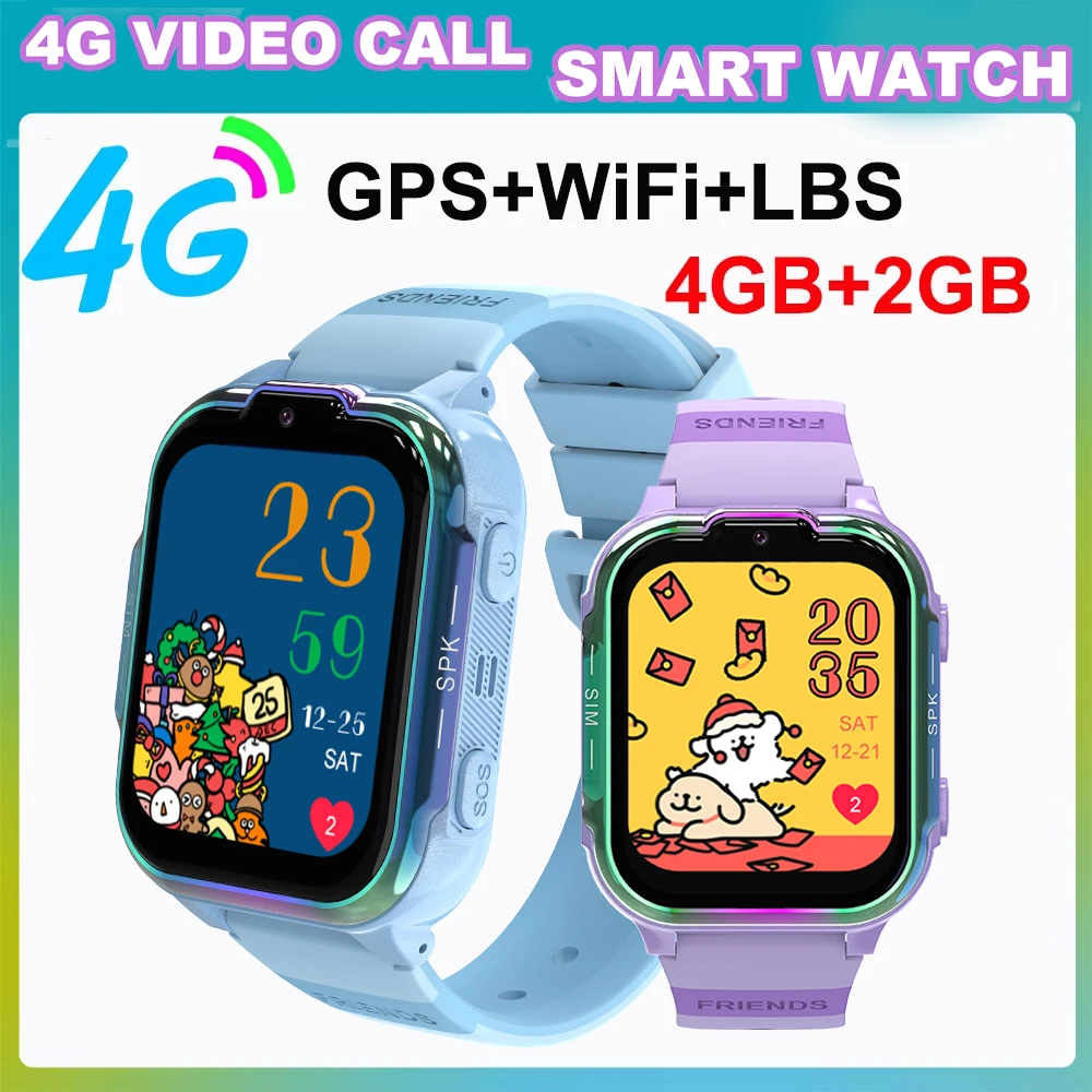

Новые SIM 4G Bluetooth вызов фотографии часы HD видео вызов камера SOS водонепроницаемые LBS GPS позиционирование детские подарки SmartWatch